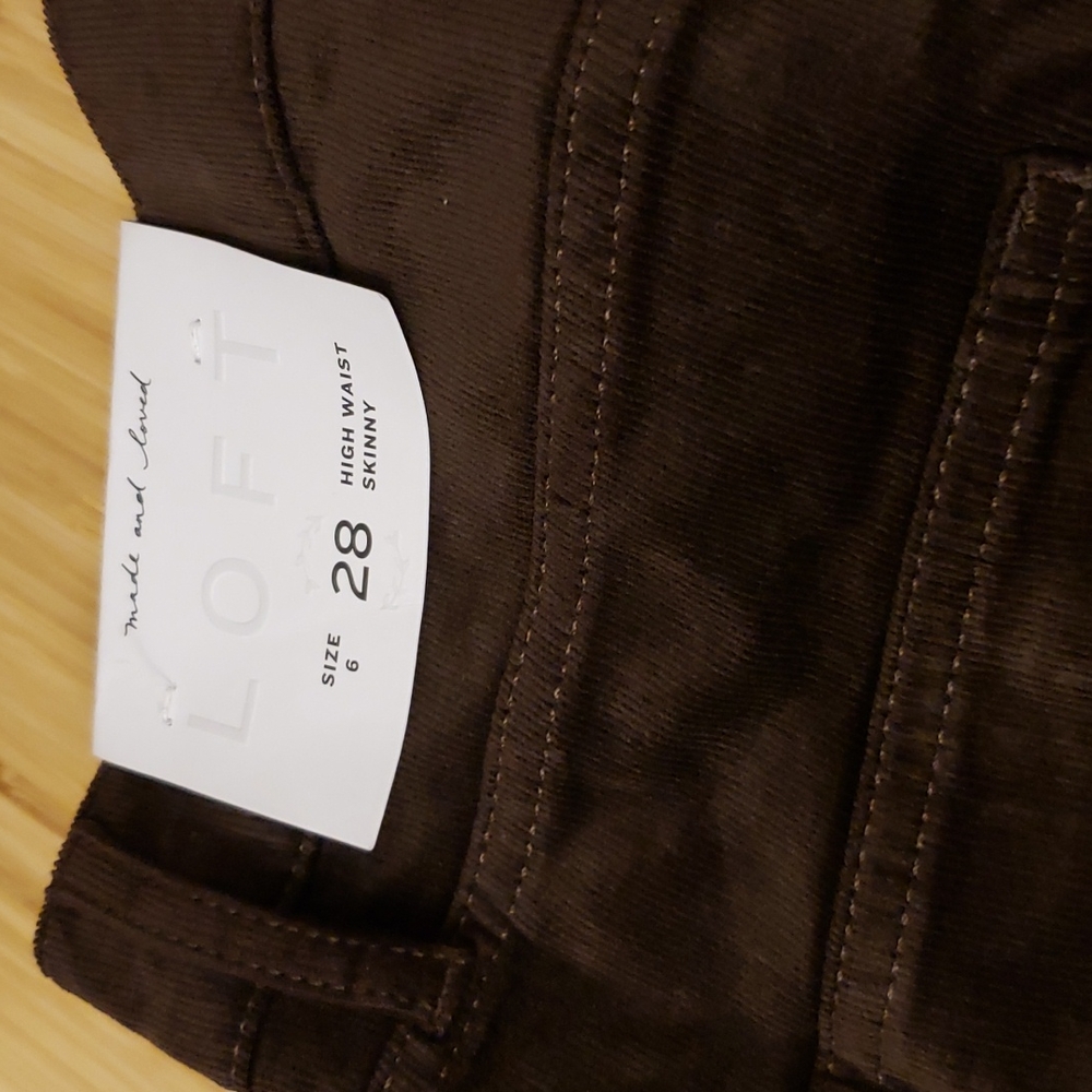 LOFT high waist corduroy skinny pants